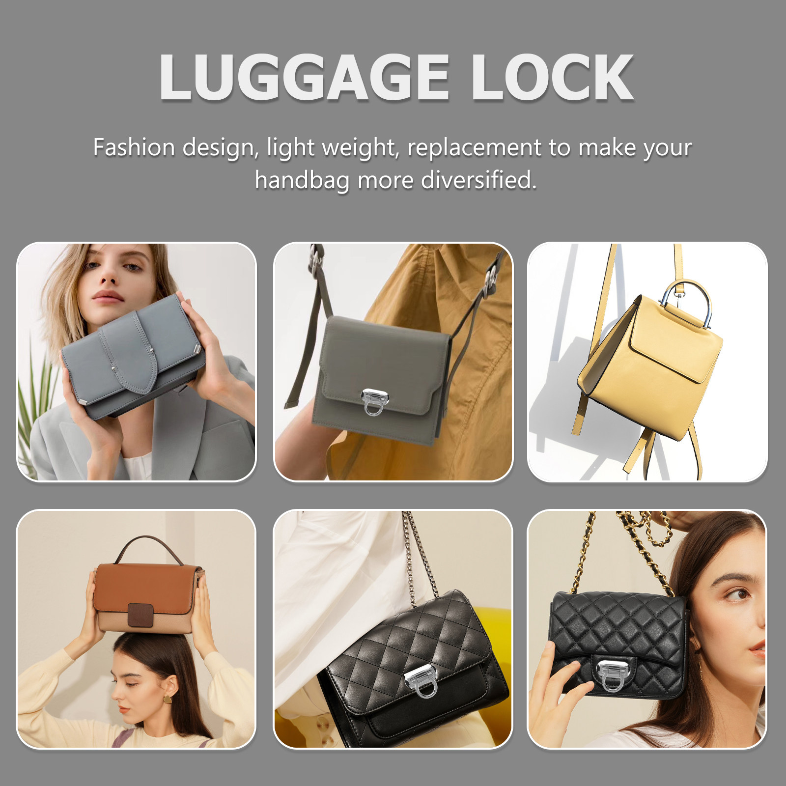 Travel Accessories Ideas - 4 Stück hochwertige Schließsysteme aus Zinklegierung,