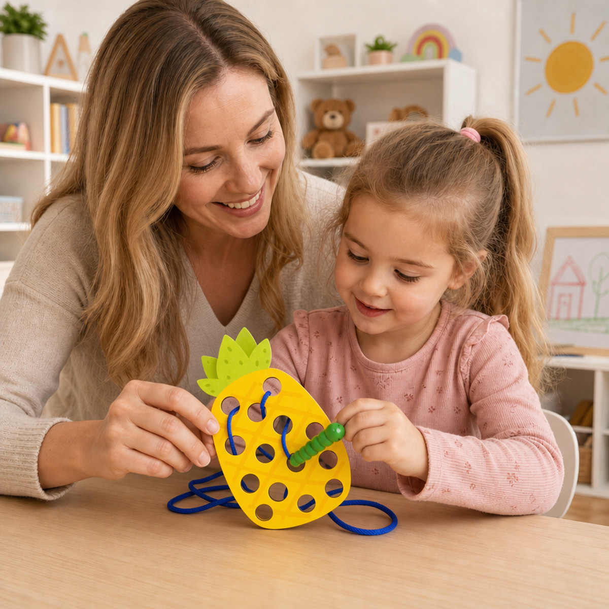 Holz-Schnürspielzeug Ananas, F – Travel Accessories Baby Bewertung und Preis