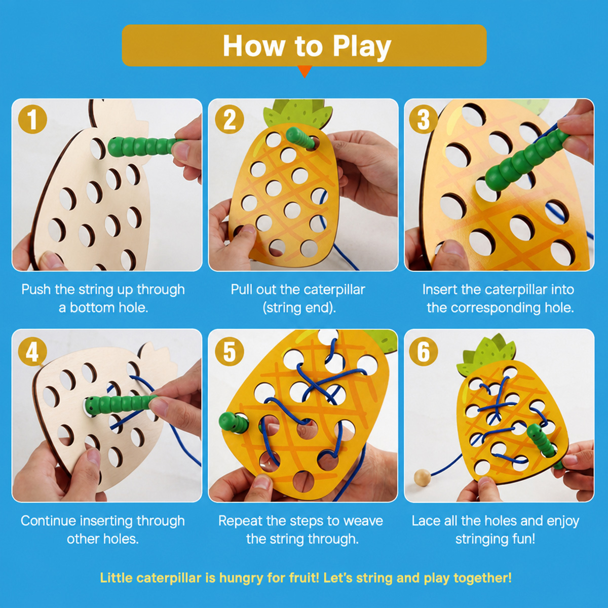 Holz-Schnürspielzeug Ananas, F – Travel Accessories Baby Bewertung und Preis